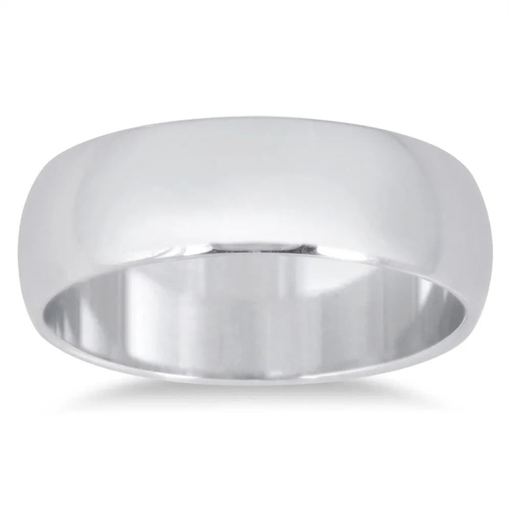 Marquee Jewels 950 Platinum 6 mm Comfort Fit Domed Wedding Band sold by Zulily