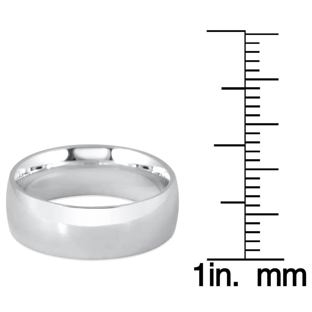 Marquee Jewels 950 Platinum 6 mm Comfort Fit Domed Wedding Band sold by Zulily product image thumbnail 3