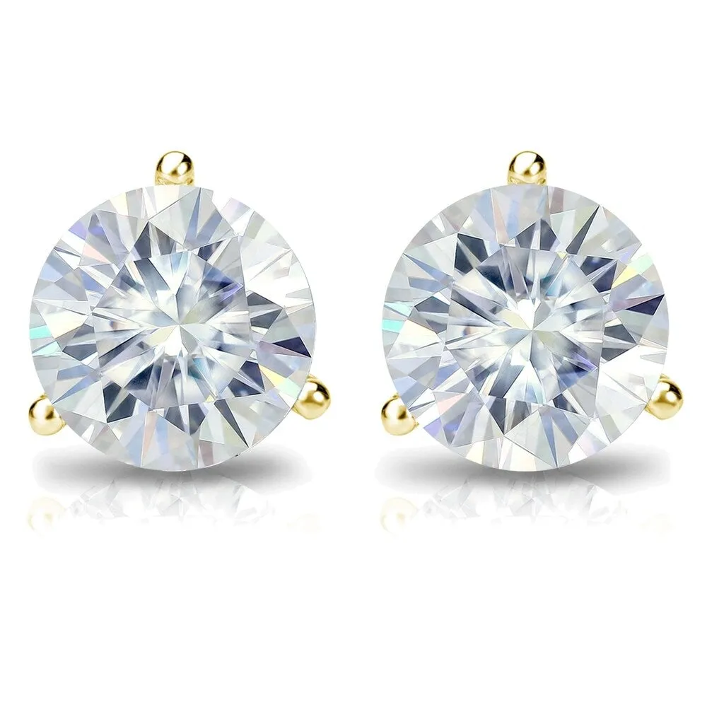 Auriya 7ctw Round Moissanite Stud Earrings 18k Gold Martini-set sold by Zulily product image thumbnail 4