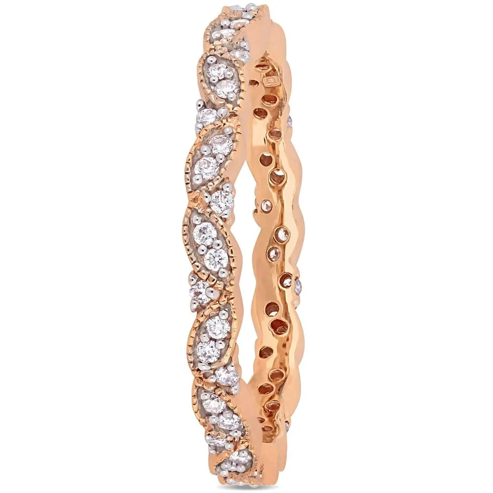 Miadora 14k Rose Gold 1/4ct TDW Diamond Marquise-Shape Eternity Band sold by Zulily product image thumbnail 2