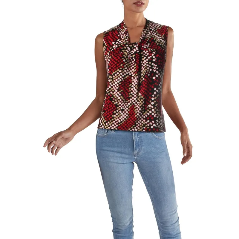 Calvin Klein Women's Printed Sleeveless Top Black Size Small sold by Zulily