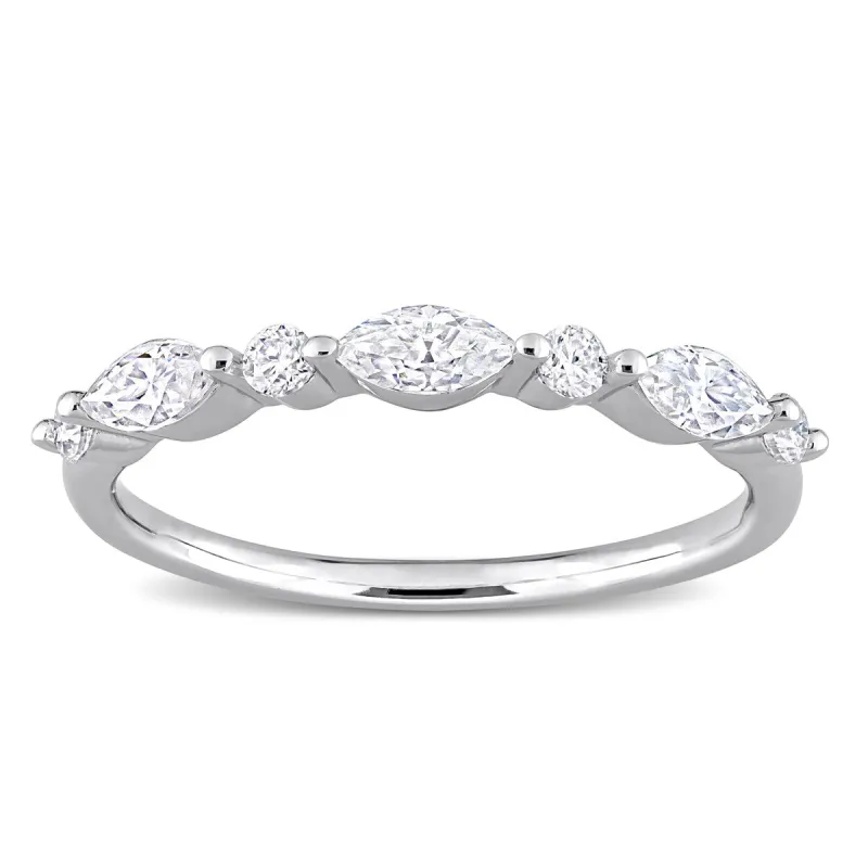 Miadora 1/2ct DEW Moissanite Semi-Eternity Ring in Sterling Silver sold by Zulily