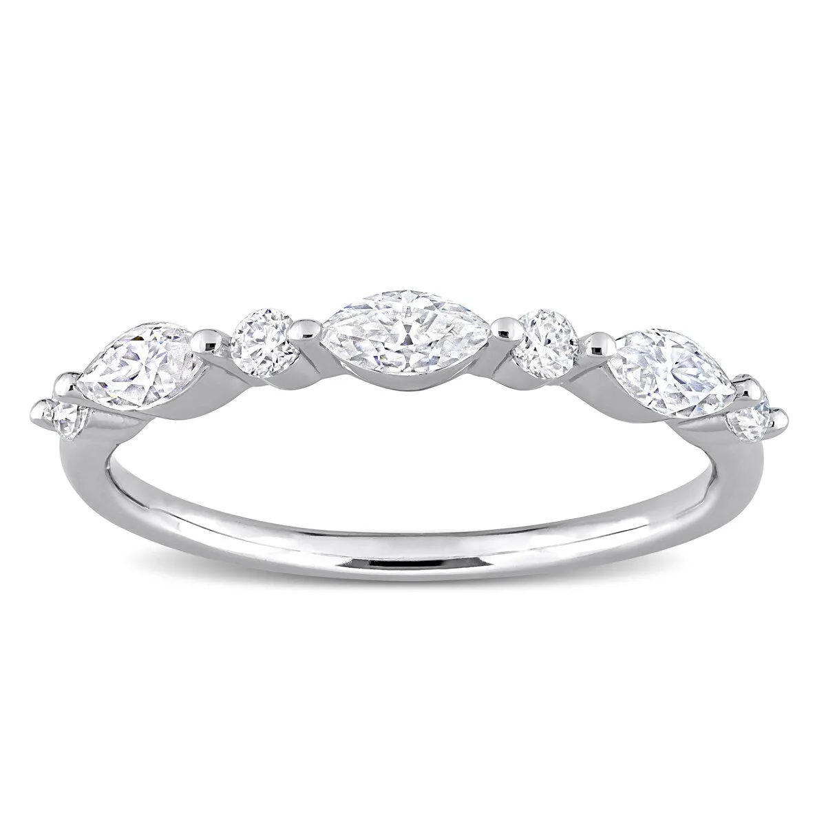 Miadora 1/2ct DEW Moissanite Semi-Eternity Ring in Sterling Silver sold by Zulily