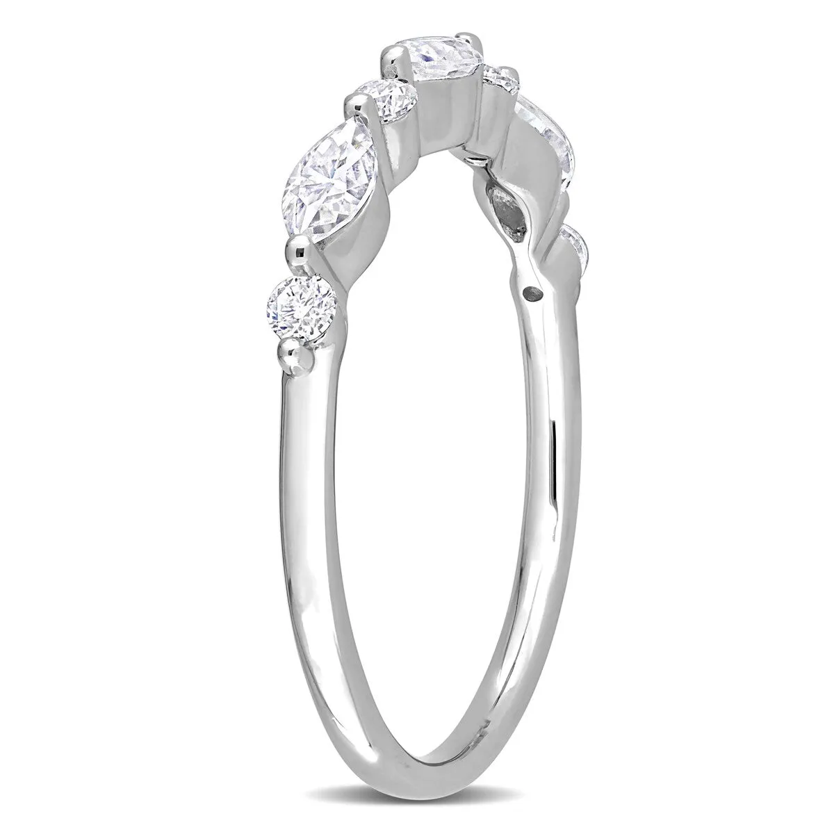 Miadora 1/2ct DEW Moissanite Semi-Eternity Ring in Sterling Silver sold by Zulily product image thumbnail 2