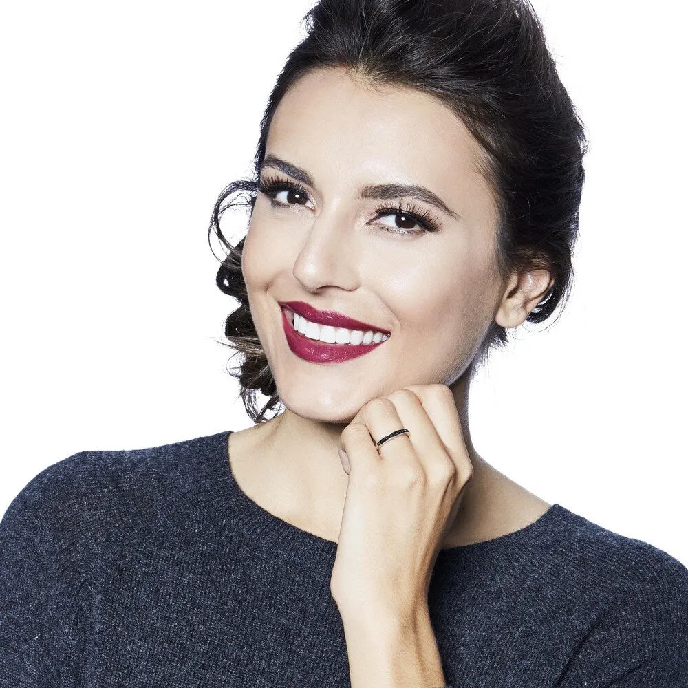 Miadora Sterling Silver Black Diamond Stackable Anniversary Wedding Band Ring sold by Zulily product image thumbnail 2