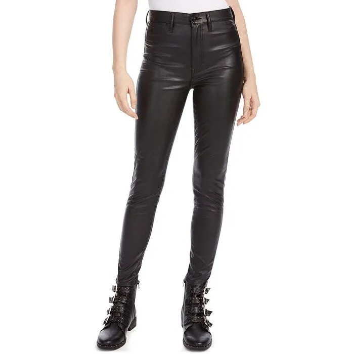 Kendall + Kylie Women's Faux Leather Skinny Pants Black Size 31 sold by Zulily