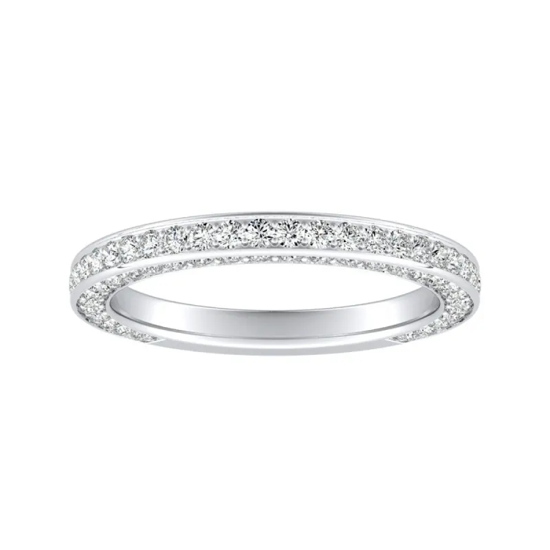Auriya 18k Gold 1ctw Double Edge Diamond Wedding Band sold by Zulily