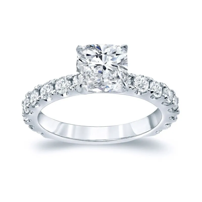 Auriya 14k Gold 2 1/2ctw Cushion-cut Diamond Engagement Ring Certified sold by Zulily