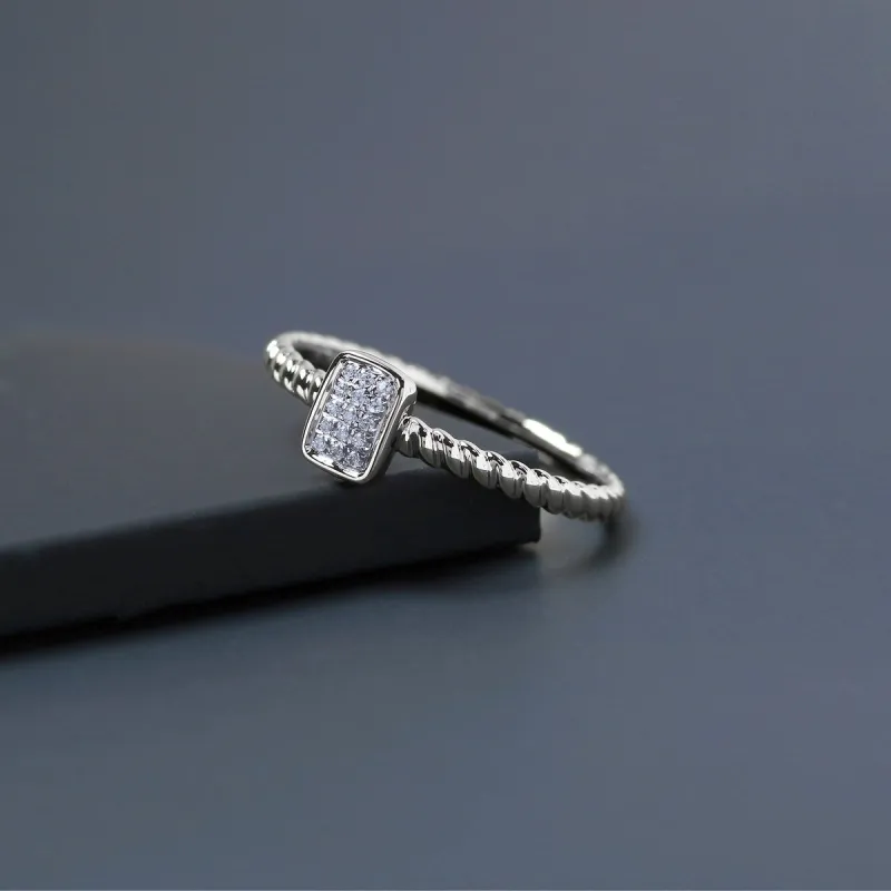 1/20ct TDW Diamond Cluster Ring in Gold Plated Silver by De Couer made by Zulily