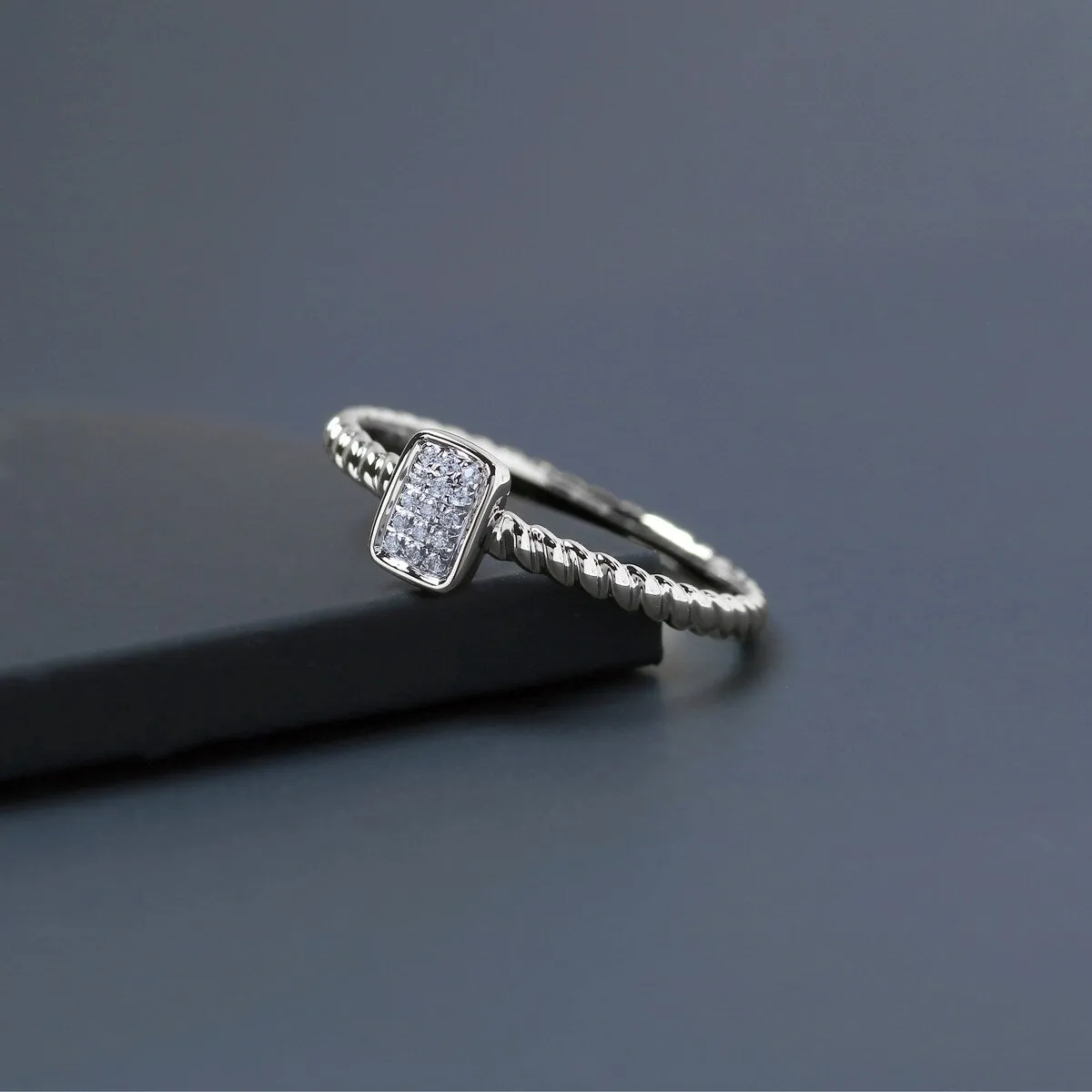 1/20ct TDW Diamond Cluster Ring in Gold Plated Silver by De Couer sold by Zulily