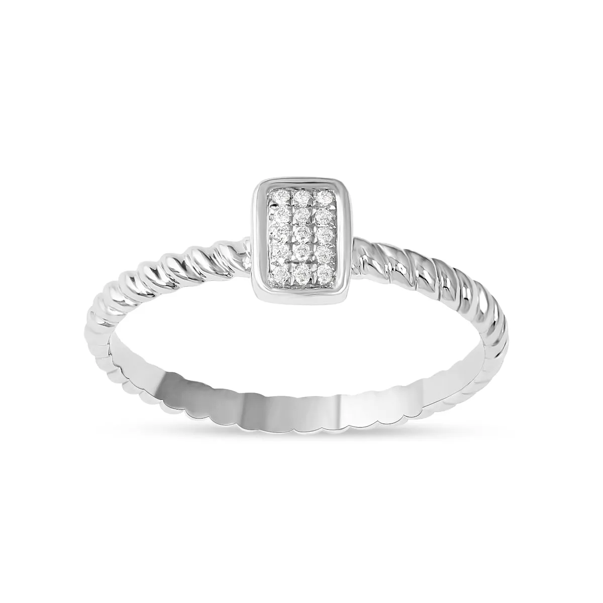 1/20ct TDW Diamond Cluster Ring in Gold Plated Silver by De Couer sold by Zulily product image thumbnail 4