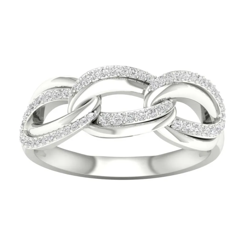 1/5ct TDW Diamond Cuban Link Men's Ring in 10k Gold sold by Zulily