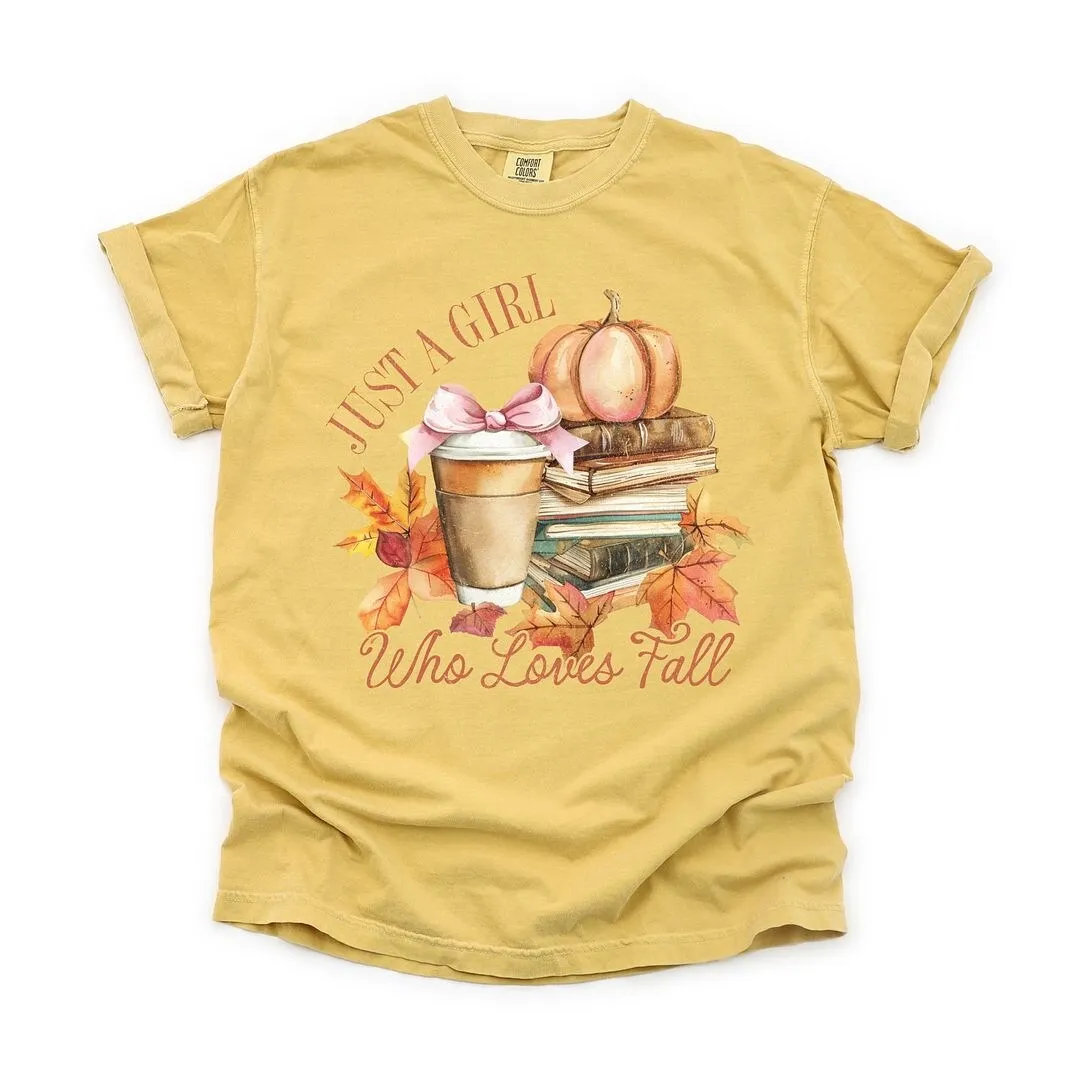 Coquette Girl Who Loves Fall Garment Dyed Tee sold by Zulily product image thumbnail 2