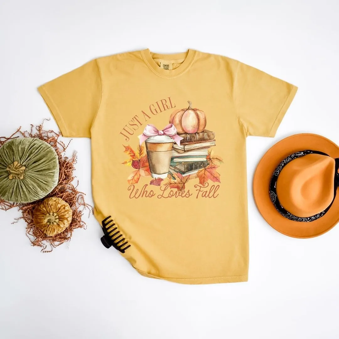 Coquette Girl Who Loves Fall Garment Dyed Tee sold by Zulily