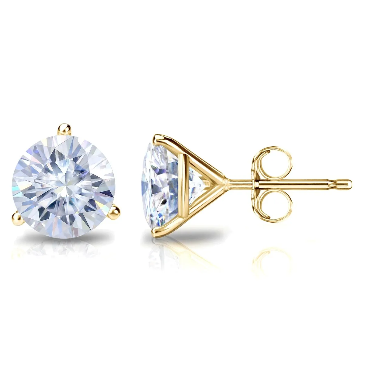 Auriya 1 1/2ctw Round Moissanite Stud Earrings 14k Gold Martini-set - 5.9 mm sold by Zulily