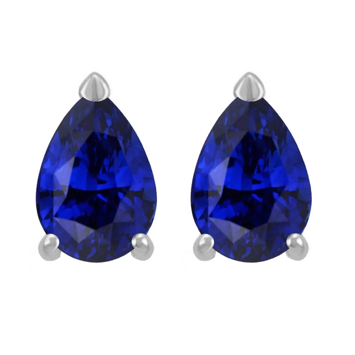 Sterling Silver with Blue Sapphire Stud Earring sold by Zulily