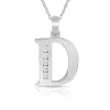 Curata 14k White Gold 18" Small Channel-set (A-Z) Cubic Zirconia Initial Pendant Necklace sold by Zulily