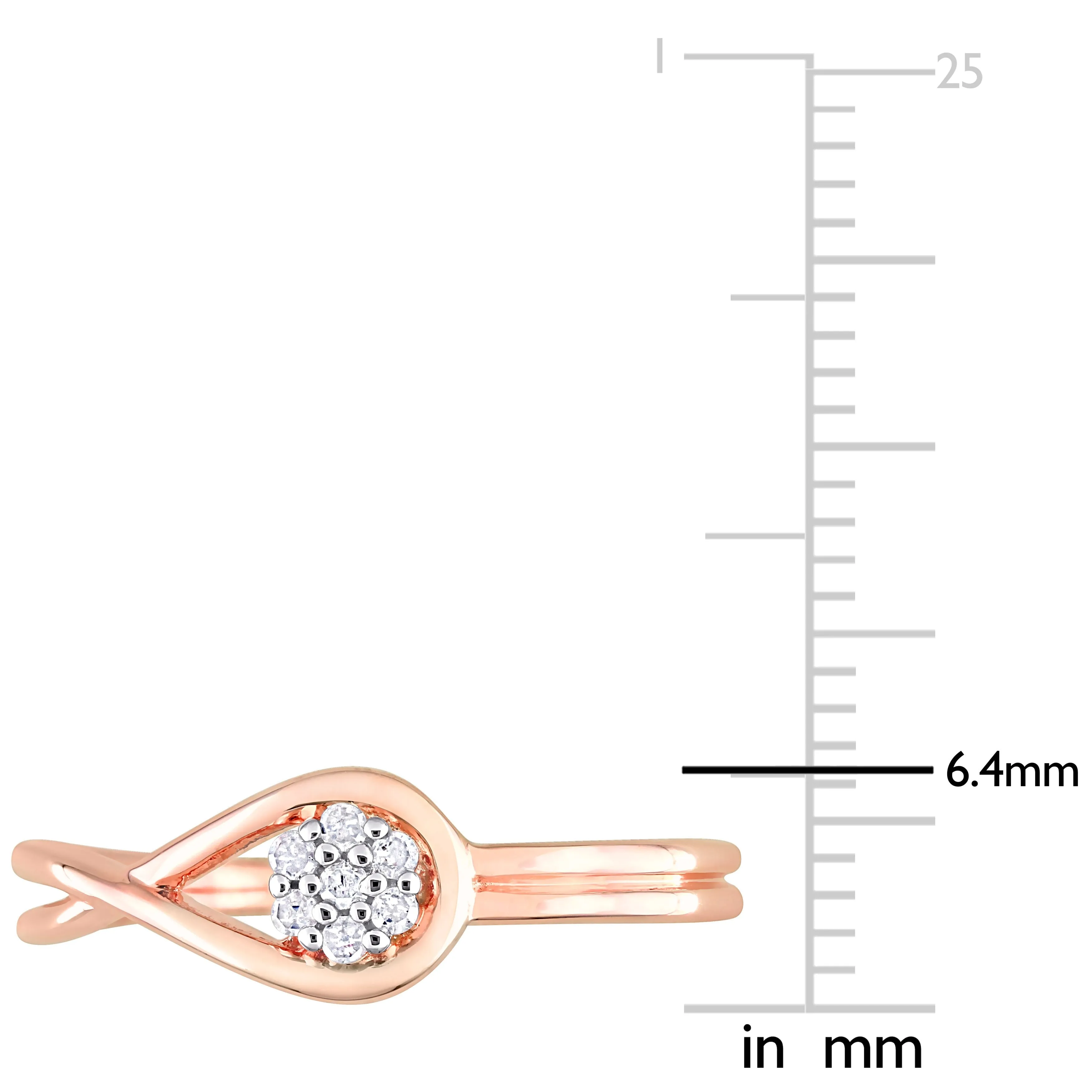 Miadora Diamond Accent Infinity Promise Ring in Rose Silver sold by Zulily product image thumbnail 3