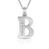 Curata 14k White Gold 18" Small Channel-set (A-Z) Cubic Zirconia Initial Pendant Necklace sold by Zulily