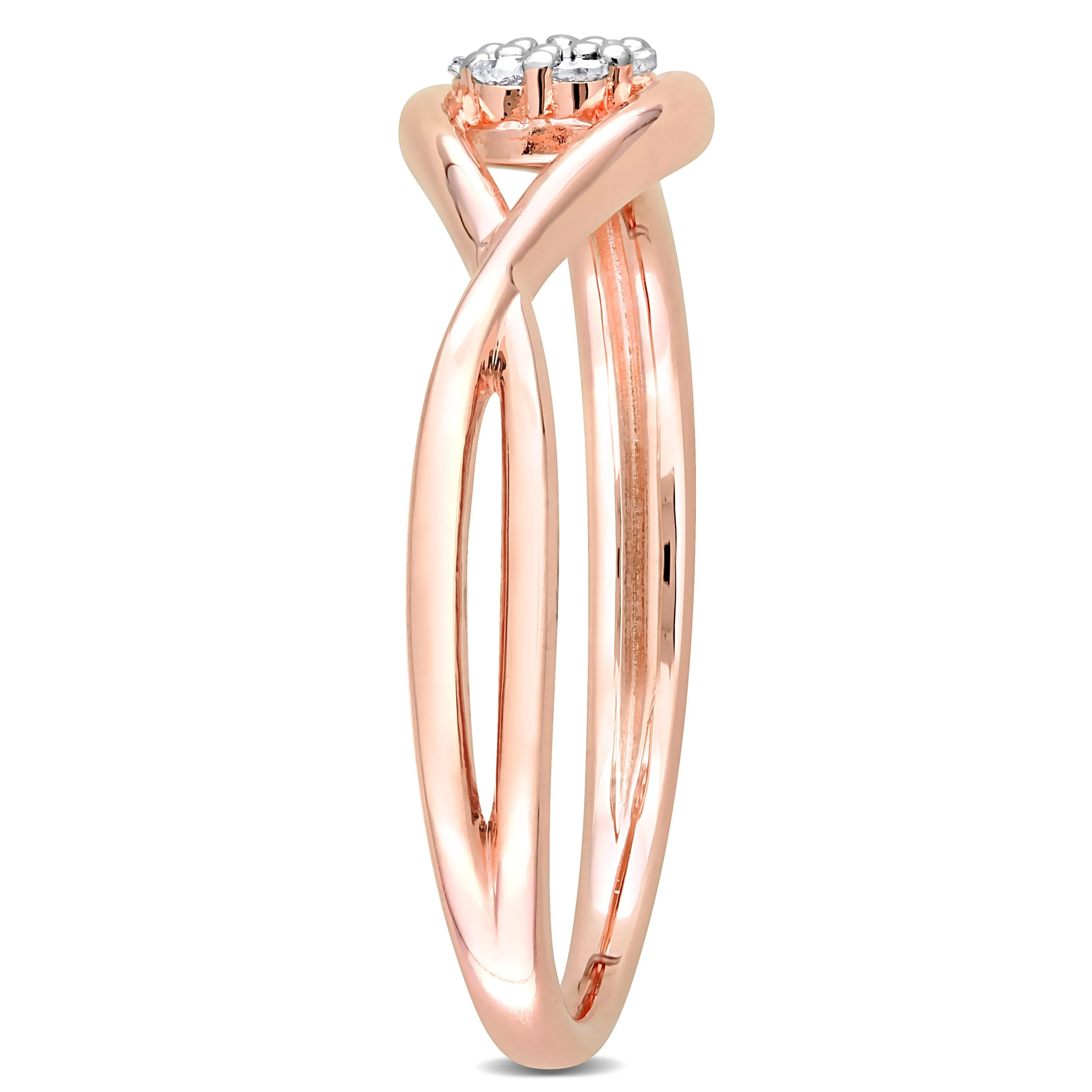 Miadora Diamond Accent Infinity Promise Ring in Rose Silver sold by Zulily product image thumbnail 2