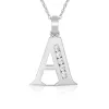 Curata 14k White Gold 18" Small Channel-set (A-Z) Cubic Zirconia Initial Pendant Necklace sold by Zulily