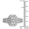De Couer IGI Certified 14k White Gold 1ct TDW Diamond Halo Engagement Ring sold by Zulily