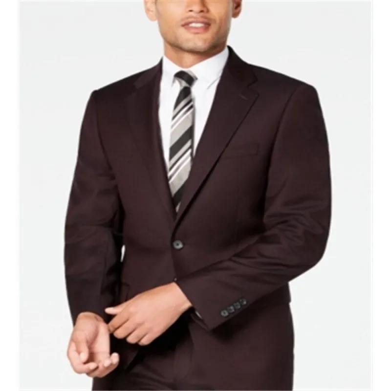 Calvin Klein Men's X Fit Slim Fit Stretch Textured Suit Jacket Red Size 46 sold by Zulily