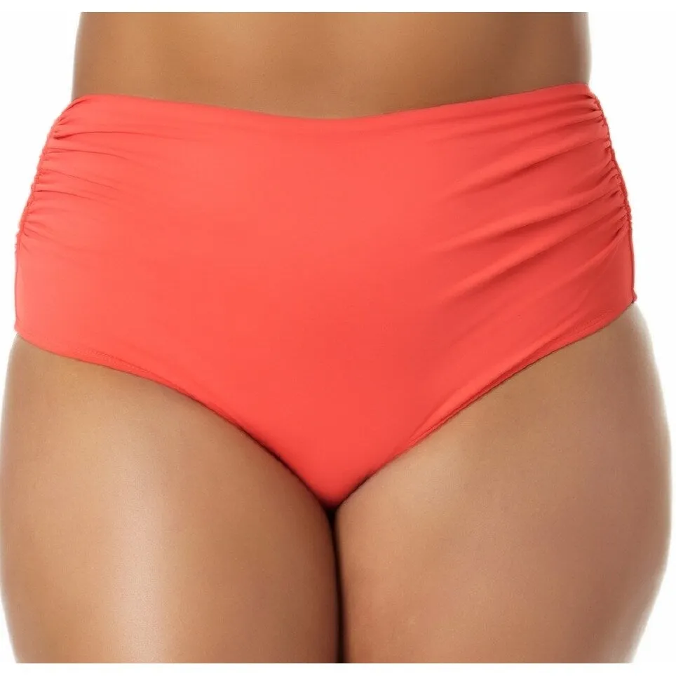 Anne Cole Women's High Waist Bikini Bottoms Swimsuit Red sold by Zulily product image thumbnail 2