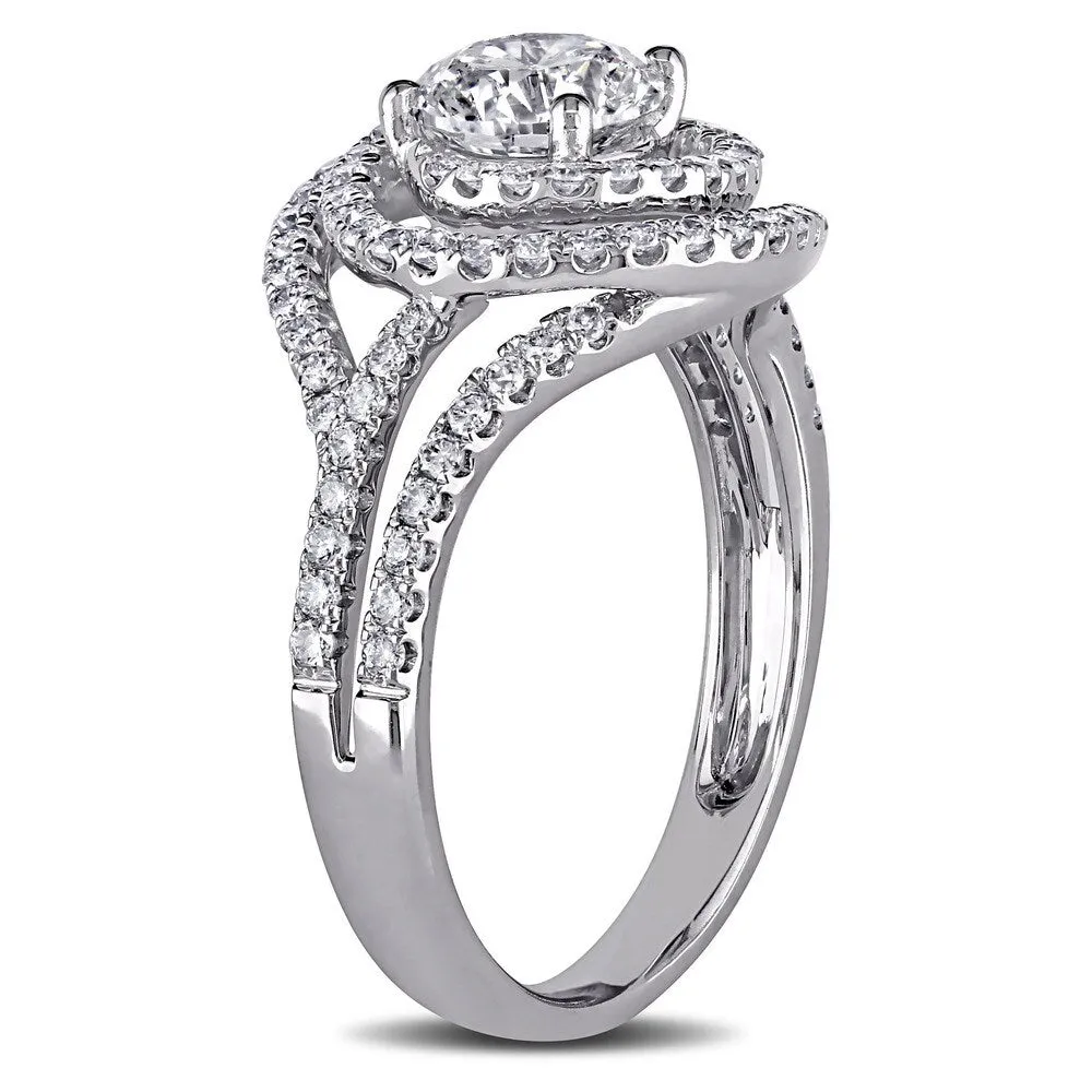 Miadora Signature Collection 18k White Gold 1 1/2ct TDW Diamond Engagement Ring sold by Zulily product image thumbnail 2