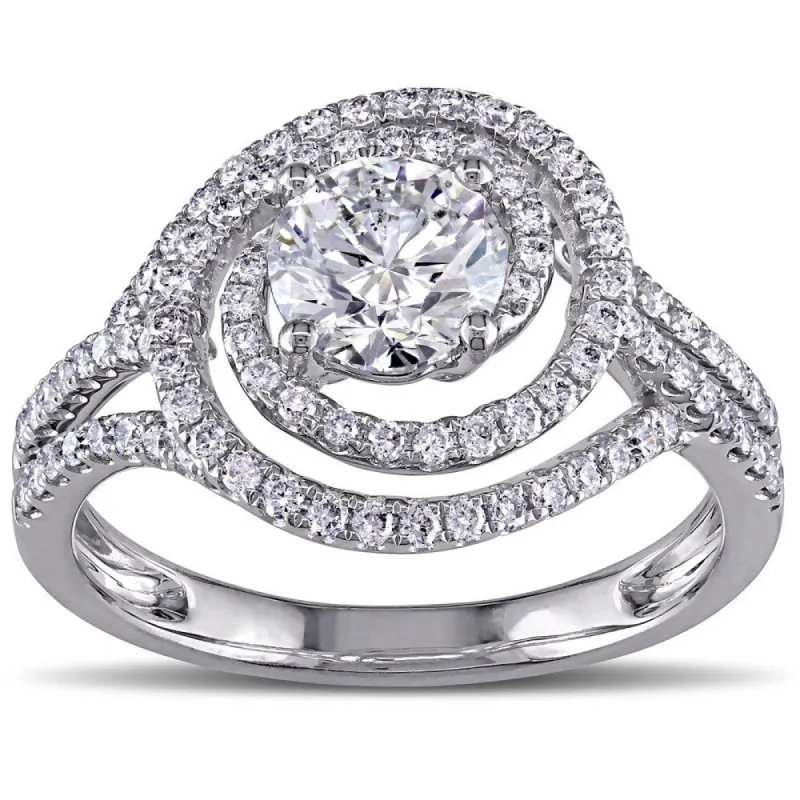 Miadora Signature Collection 18k White Gold 1 1/2ct TDW Diamond Engagement Ring sold by Zulily