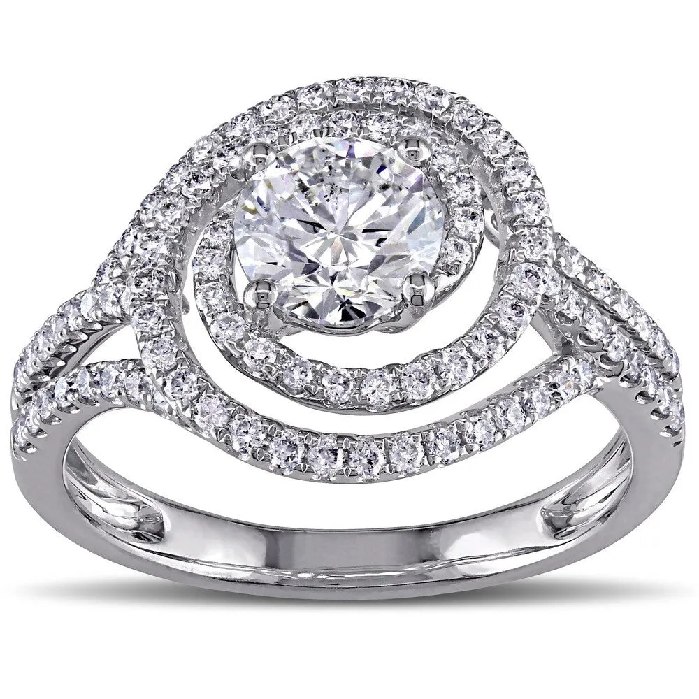 Miadora Signature Collection 18k White Gold 1 1/2ct TDW Diamond Engagement Ring sold by Zulily