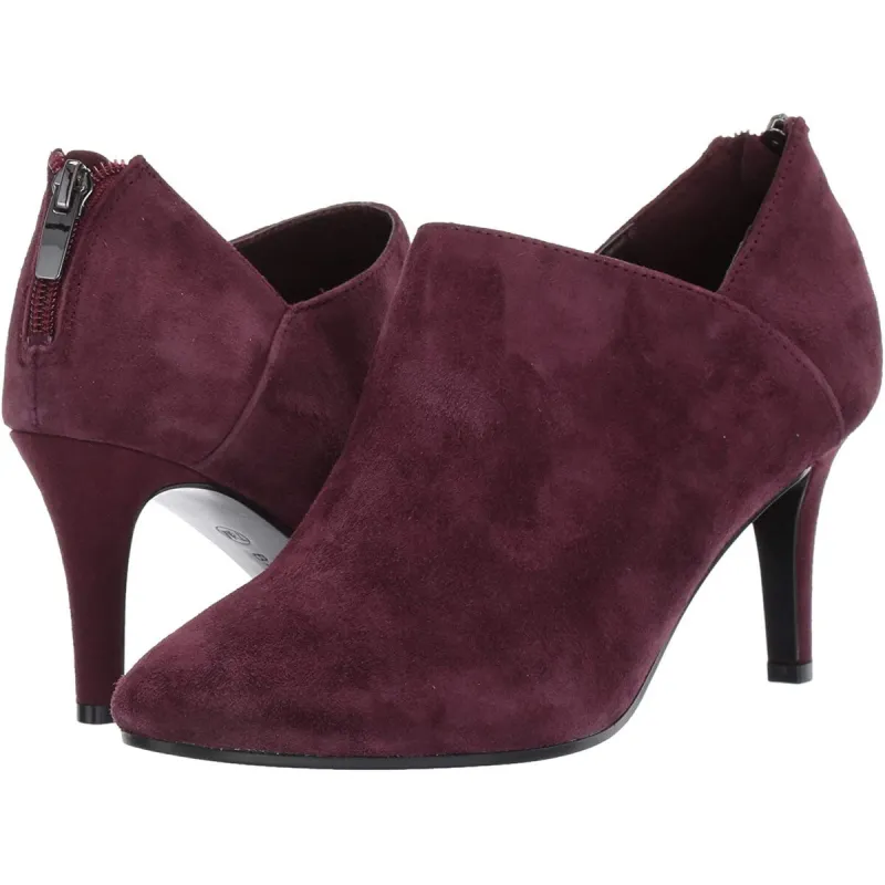 Bandolino Womens Dawn Leather Almond Toe Ankle Fashion Boots Red Size 6 M sold by Zulily