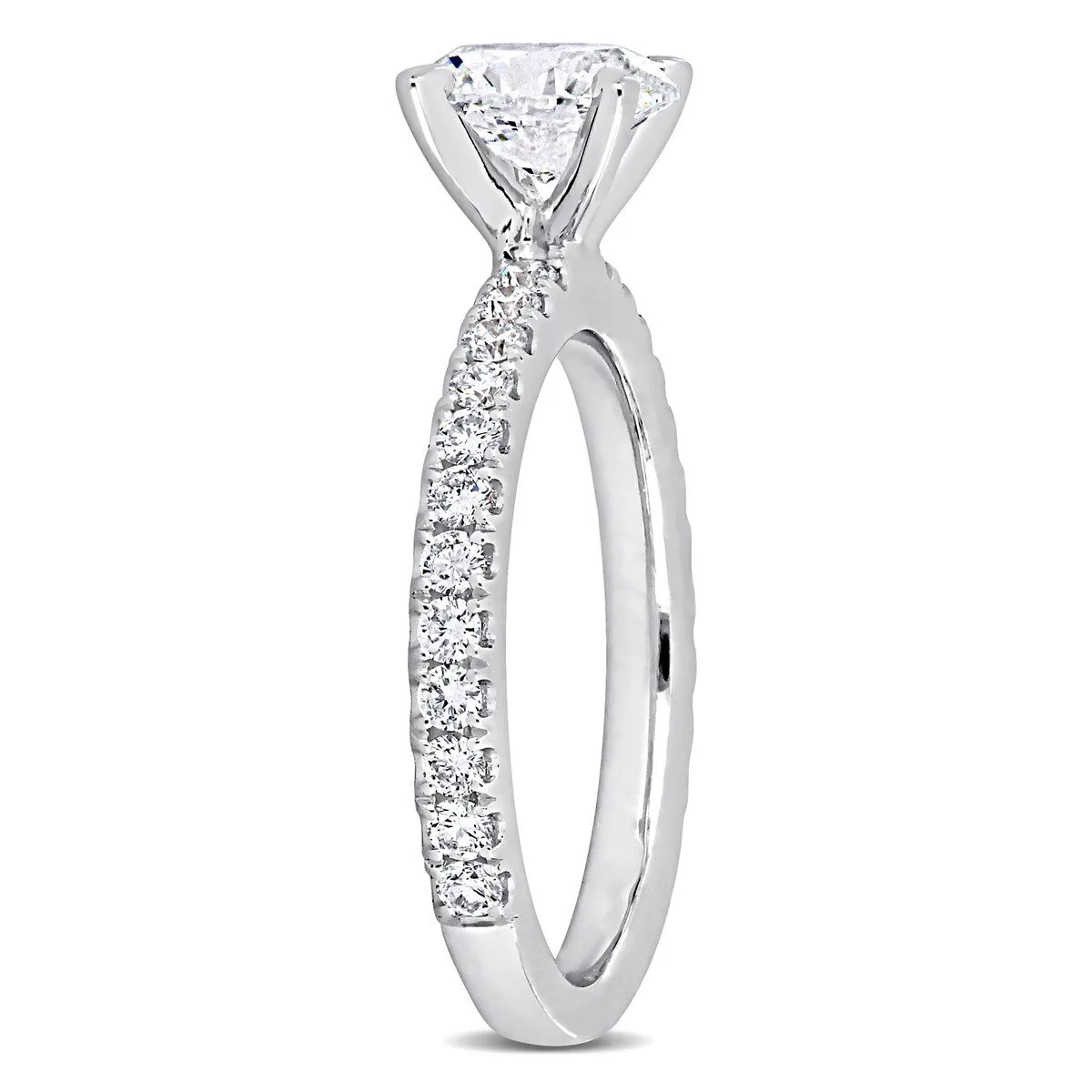 Miadora 18k White Gold 1 3/5ct TDW Diamond Solitaire Engagement Ring sold by Zulily product image thumbnail 3
