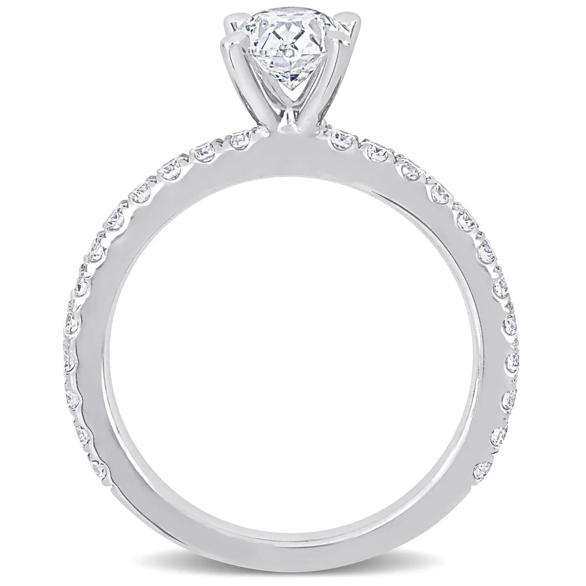 Miadora 18k White Gold 1 3/5ct TDW Diamond Solitaire Engagement Ring sold by Zulily product image thumbnail 4