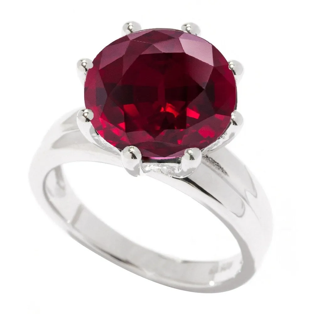 Sterling Silver with Ruby Large Solitaire Ring sold by Zulily product image thumbnail 3