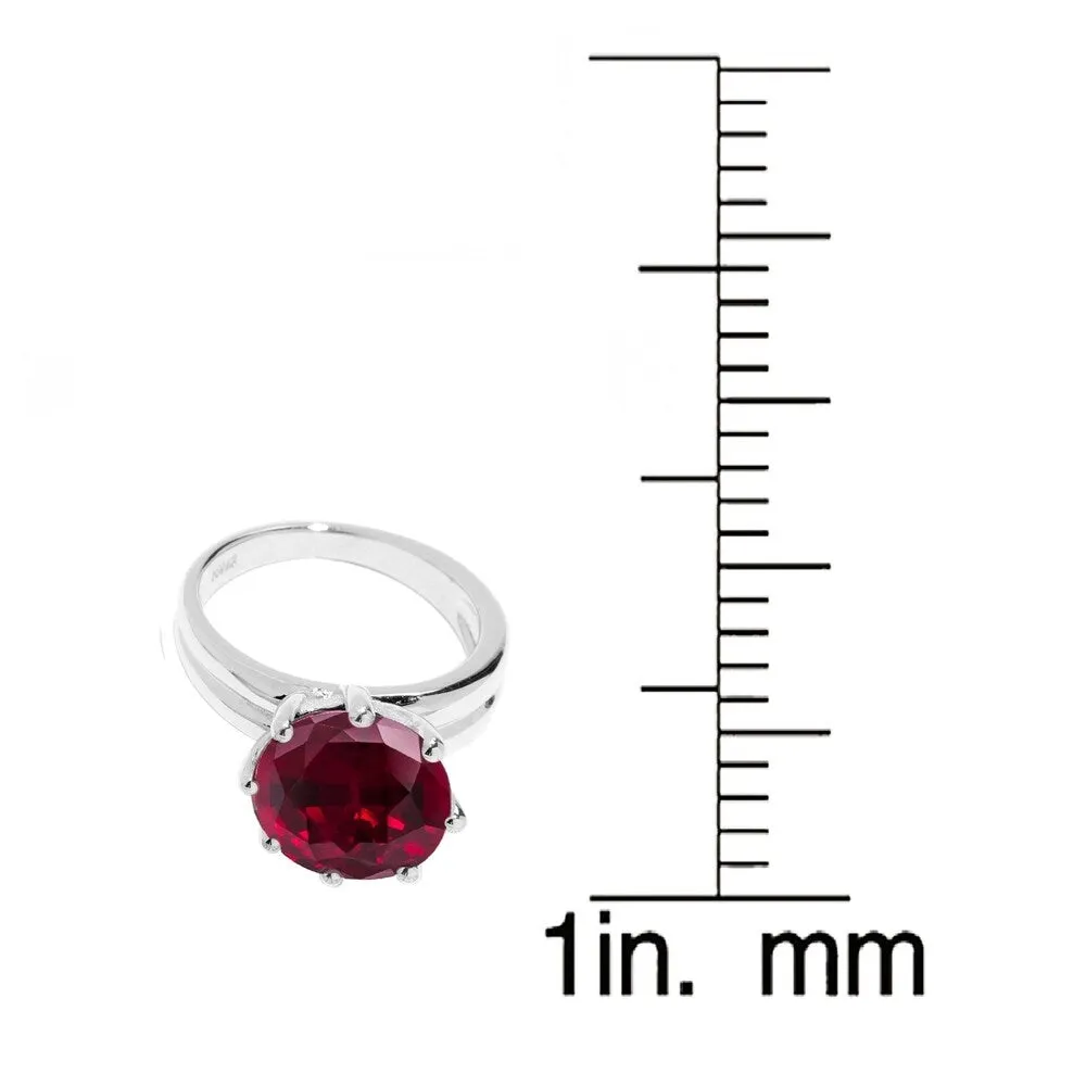 Sterling Silver with Ruby Large Solitaire Ring sold by Zulily product image thumbnail 2