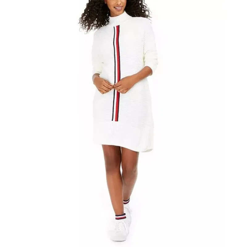 Tommy Hilfiger Women's Ribbed Turtleneck Sweater Dress White Size Small sold by Zulily