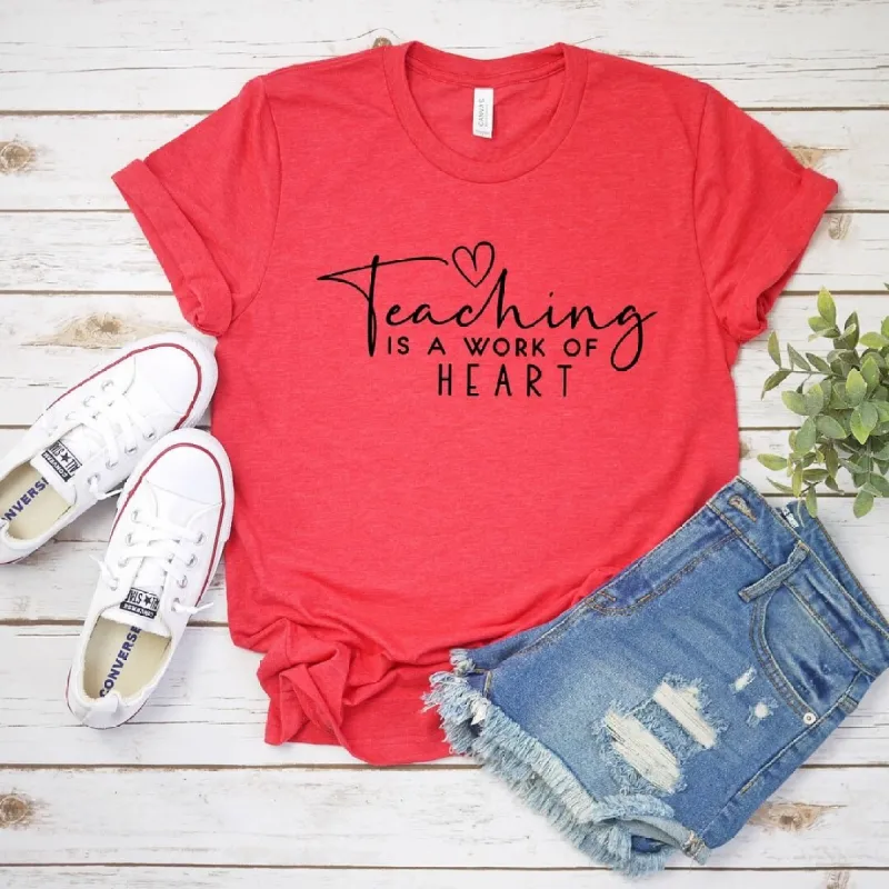 Teaching Is A Work Of Heart Short Sleeve Tee sold by Zulily