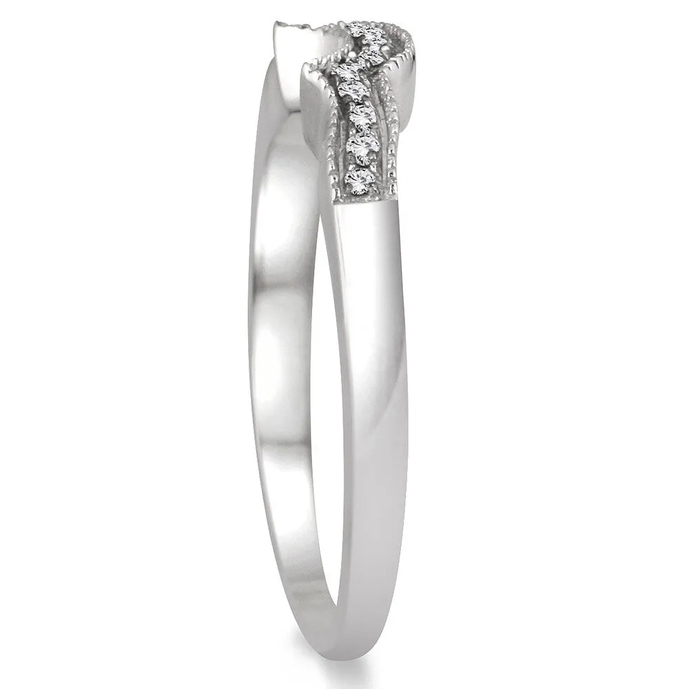Marquee Jewels 10k White Gold 1/2ct TDW Antique Diamond Bridal Ring Set sold by Zulily product image thumbnail 5