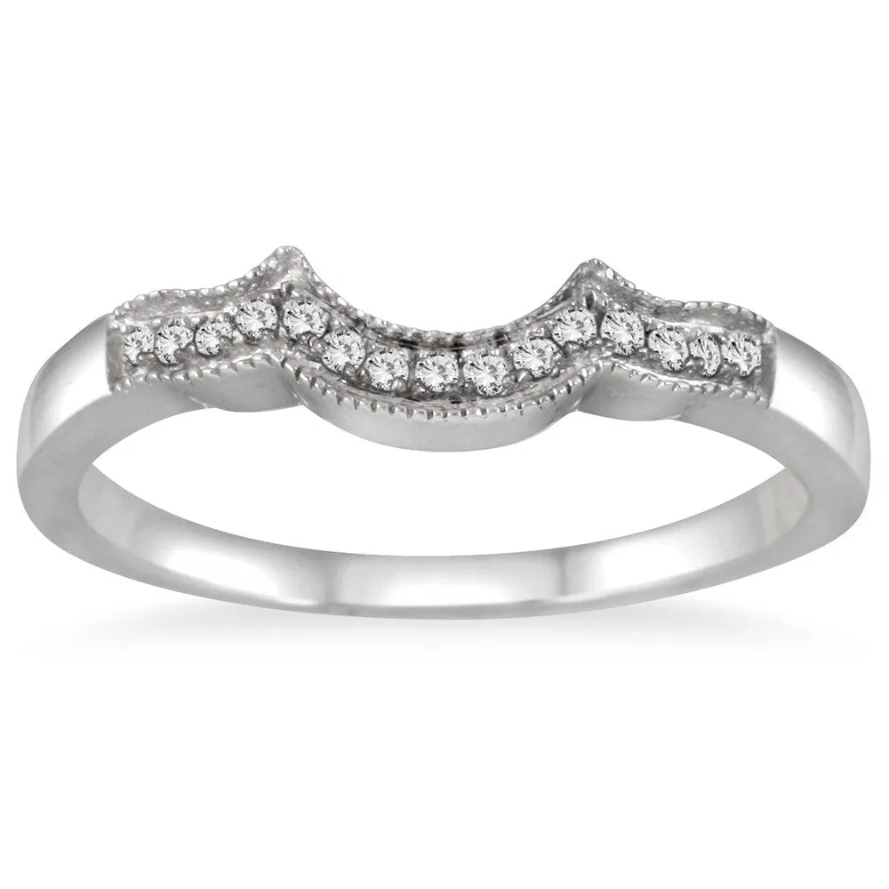 Marquee Jewels 10k White Gold 1/2ct TDW Antique Diamond Bridal Ring Set sold by Zulily product image thumbnail 3