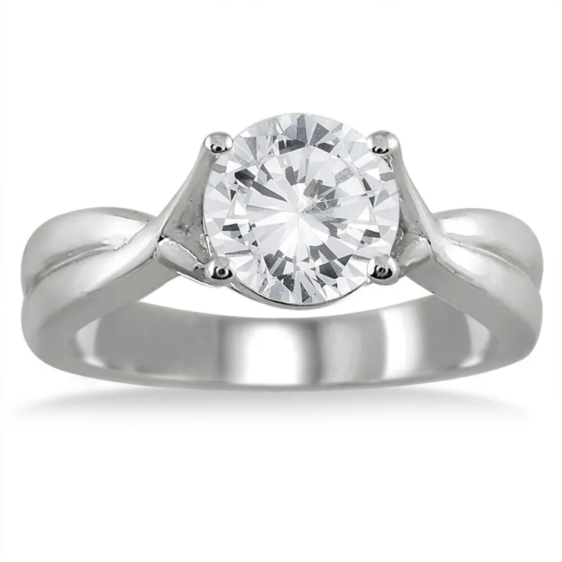 AGS Certified 1 Carat Diamond Solitaire Ring in 14K White Gold (J-K Color, I2-I3 Clarity) sold by Zulily