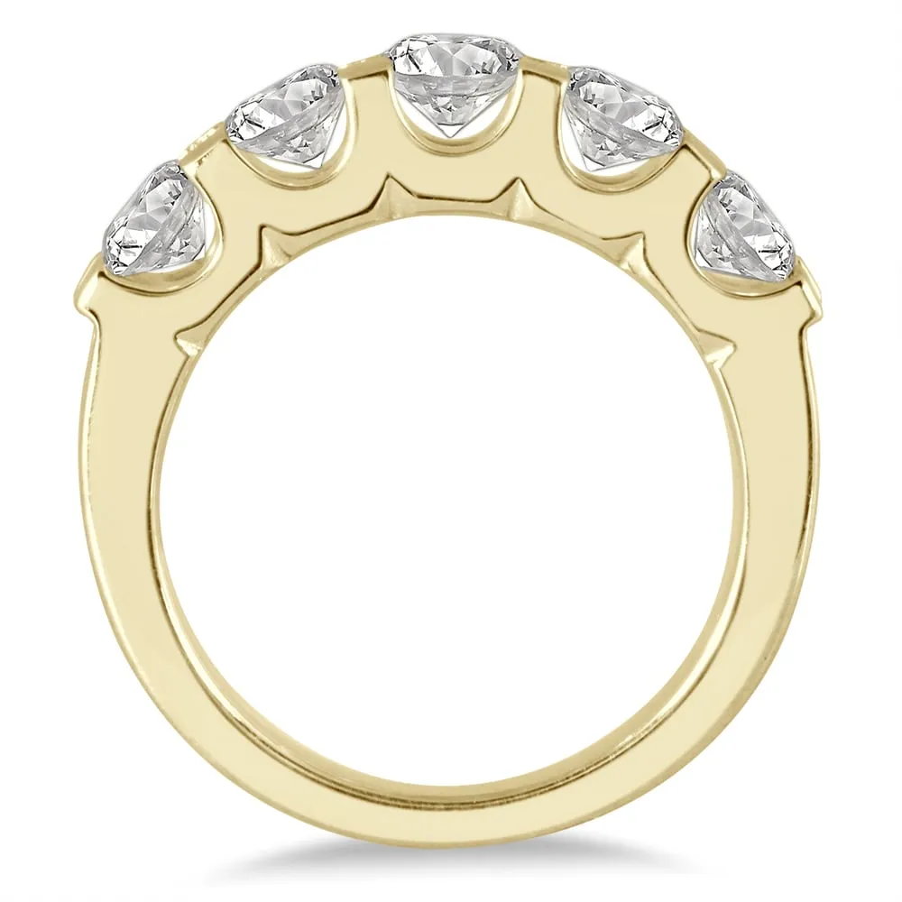 Marquee Jewels 14k Yellow Gold 2ct TDW Prong-set 5-stone Diamond Band sold by Zulily product image thumbnail 2