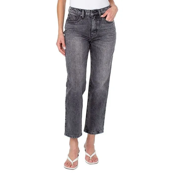 Earnest Sewn Women's Faded Denim Straight Leg Ankle Jeans Gray Size 34 sold by Zulily