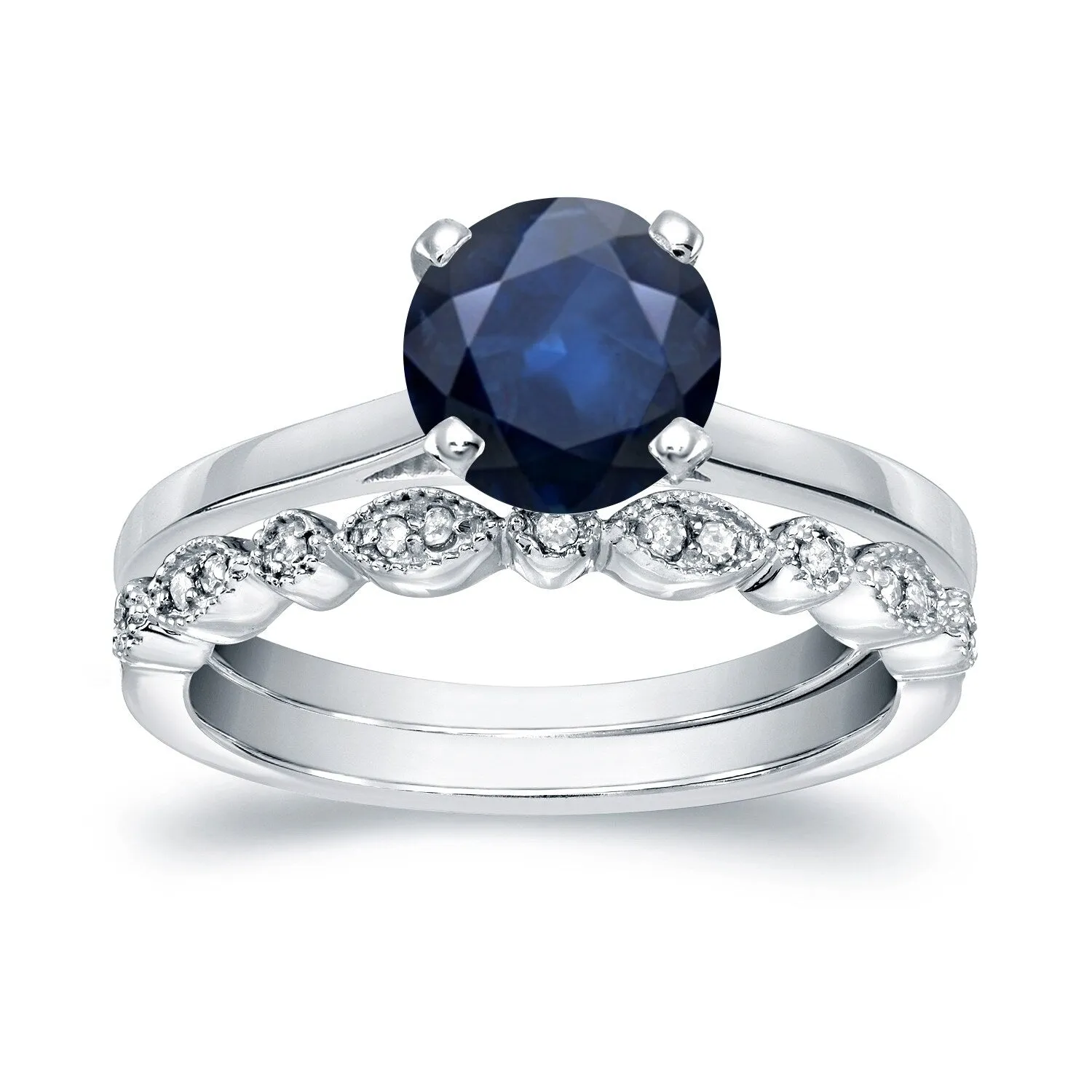 Auriya 14k Gold 1ctw Vintage Solitaire Sapphire Engagement Ring Set 1/6ctw sold by Zulily