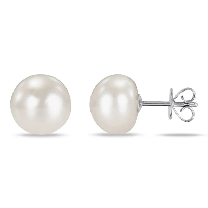 Miadora 14k White Gold Cultured Freshwater Pearl Earrings (9-9.5 mm) sold by Zulily