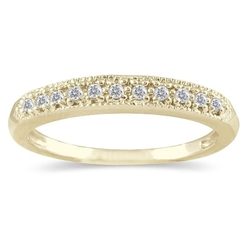 1/10 Carat TW Diamond Wedding Band in 10K Yellow Gold sold by Zulily
