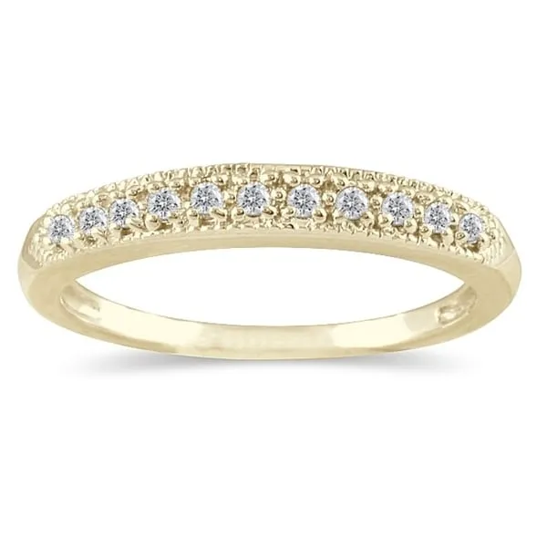 1/10 Carat TW Diamond Wedding Band in 10K Yellow Gold sold by Zulily