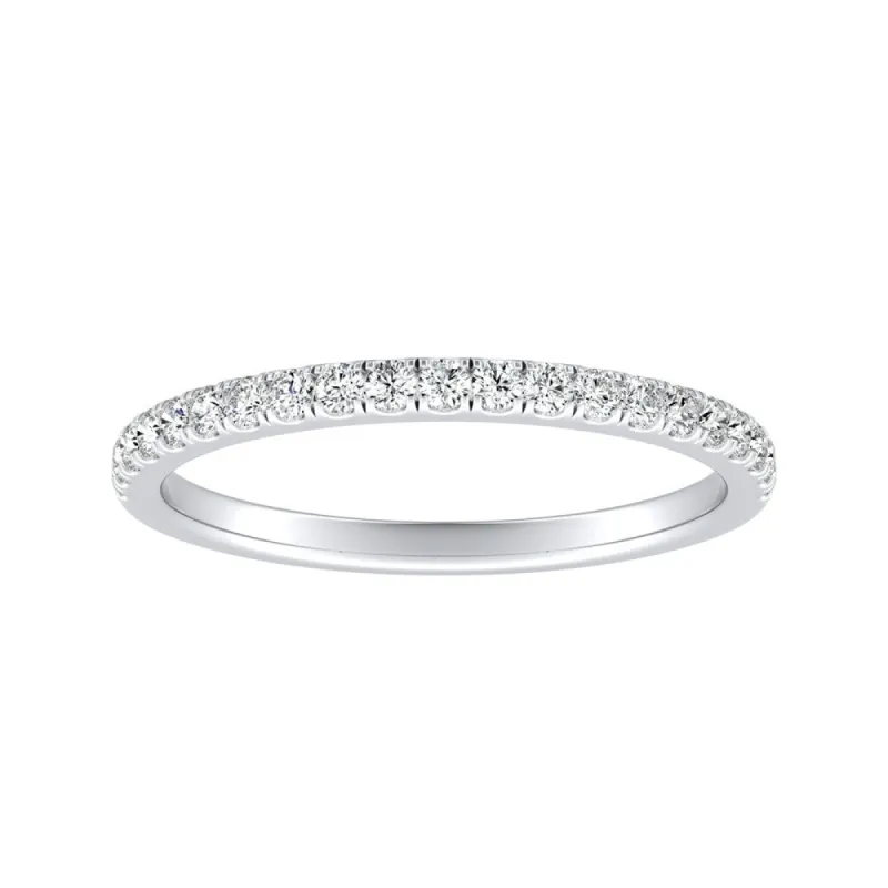 Auriya Platinum Stackable 1/5ctw Round Diamond Wedding Band made by Zulily