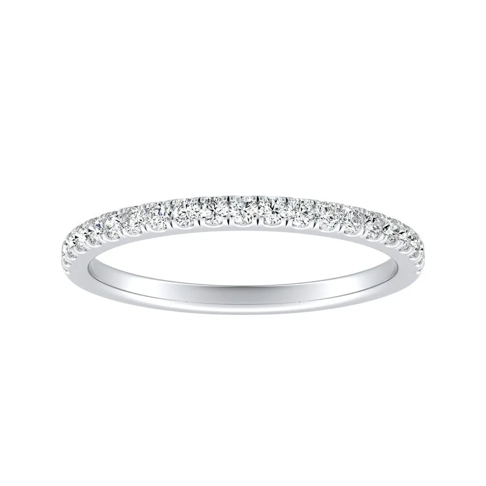 Auriya Platinum Stackable 1/5ctw Round Diamond Wedding Band sold by Zulily