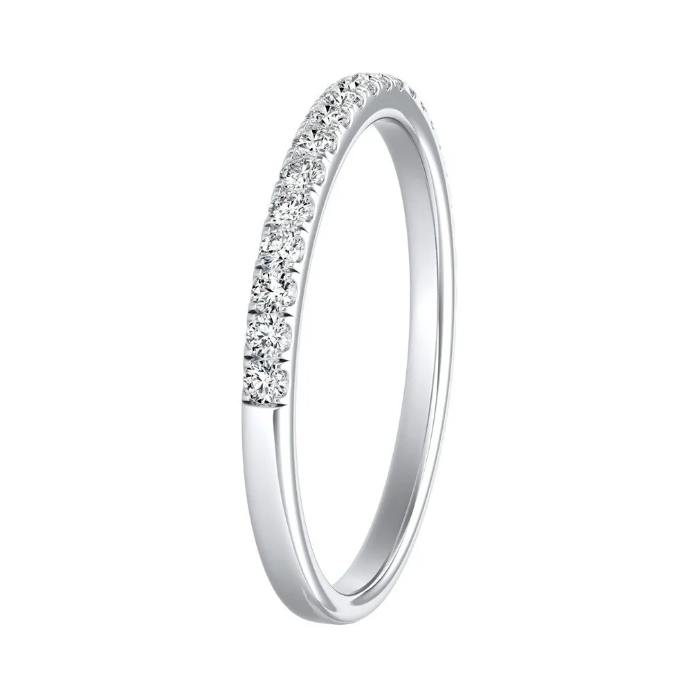 Auriya Platinum Stackable 1/5ctw Round Diamond Wedding Band sold by Zulily product image thumbnail 2